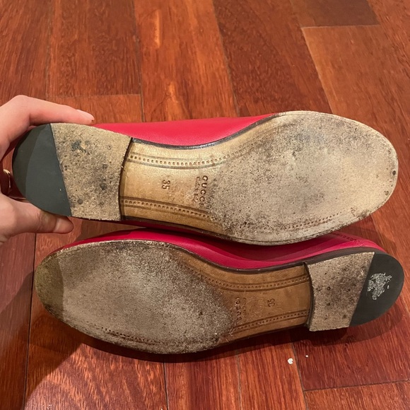Gucci | Brixton Red Loafers Horsebit 35 - Picture 4 of 8